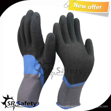 SRSAFETY 13G Knit Nylon Guantes de nitrilo de doble inmersión